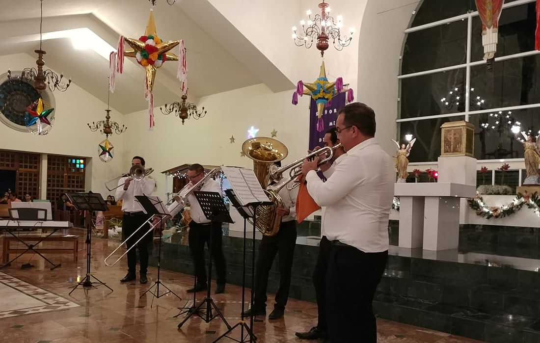 Brass ensemble as one element of Corpus Christi's festival concert